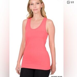 DESERT ROSE COTTON SPANDEX RACERBACK TANK